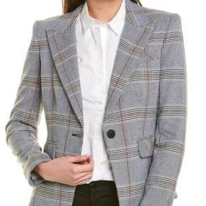 Veronica Beard Danielle Dickey Blazer in Blue Multi Plaid, Size 14 NWT
